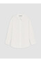 Lcw Modest Ecru Striped Women's Shirt - 5