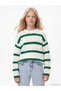 Crew Neck Striped Girl's Knitwear Sweater - 2