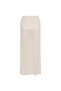 Tied Cream Mesh Long Skirt - 8