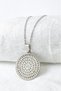 Silver Color 3 cm Double Sided Esmaül Hüsna & Hilye-I Şerif Stainless Steel Necklace 60 cm Chain - 3