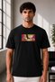 Unisex Oversize Naruto Shippuden Naruto Uzumaki Embroidered Anime T-Shirt 100% Cotton