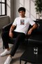 Unisex Oversize Naruto Shippuden Naruto Uzumaki and Jiraiya Embroidered Anime T-Shirt 100% Cotton - 5