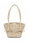 Women's New Model Shiny Leather Bow Detailed Inner Zipper Medium Size Stylish and Luxurious Shoulder Bag (Height 17 cm Width 27 cm) - 2