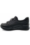 Alnus Genuine Leather Orthopedic Women's Casual Shoes Black-Skin - 4