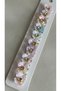 Hair Earring Elegant Trendy Hair Earring with Zircon Stones in the Center to Add Elegance to Your Hair (Pearlescent Flowers with Zircon Stones)