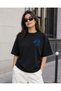 Shark Double-Sided Printed Oversize T-Shirt Unisex 80% Cotton Boxy Fit Streetwear T-Shirt Thick Textured - 2