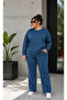 Plus Size Soft Texture Flexible Loose Comfortable Tracksuit Set - 3