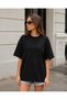 The Fire Is Real Back-Printed Oversize T-Shirt Unisex 80% Cotton Boxy Fit Streetwear T-Shirt Thick Textured - 4