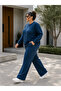 Plus Size Soft Texture Flexible Loose Comfortable Tracksuit Set - 4