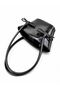 Women's New Model Shiny Leather Bow Detailed Inner Zipper Medium Size Stylish and Luxurious Shoulder Bag (Height 17 cm Width 27 cm) - 5