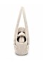 Women's New Model Shiny Leather Bow Detailed Inner Zipper Medium Size Stylish and Luxurious Shoulder Bag (Height 17 cm Width 27 cm) - 3