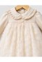 Baby Girl Beige Cotton Dress - 4