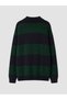 Ozmarka New Season Green Polo Collar Striped Boys' Knitwear Sweater - 2