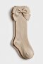 Girl's Bow-Tie Ribbed Knee-Length Socks - 4