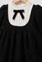 Baby Girl Black Chanel Cotton Dress - 4