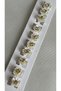 Hair Earring with Yellow Zircon Stone, Adding Elegance to Your Hair, Trendy Hair Earring (White Yellow Zircon Stone Flowers)