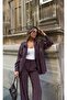 Women's Front Sleeves with Bead Embroidery Tansel Fabric Bambir Ceken Pant Suit - 4