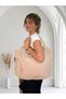 Women's Daily Shoulder Bag – Beige Wide Model for College Students - 5