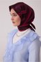 Tivil Silk Scarf 4405 80 Plum Line Pattern - 2