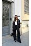 Women's Front Sleeves with Bead Embroidery Tansel Fabric Bambir Ceken Pant Suit