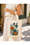 Floral Cat Bag Series, Raw Cloth Bag, Sublimation Printing, Shoulder Bag, Shopping Bag