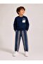 Boys' Fall 2-Piece Navy Blue Sweatshirt Tracksuit Set 2-8 Years - 2