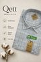 Long Sleeve Double Pocket Flap 100% Cotton Plaid Patterned Shirt - 2