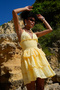 Thin Straps Lined Non-See-Through Imported Fabric Brode Scallop Dress - 4