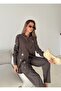 Women's Shirt with Bead Embroidery on Front and Sleeves, Standard Pants Size Suit - 4