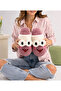 Women's Plush Home Slippers with Frog Figure, Winter Warm Closed-Toe Soft Sole Slippers Stc1341 - 5