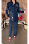 Women's Shirt with Bead Embroidery on Front and Sleeves, Standard Pants Size Suit - 5