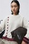 Women's Oversize Knitwear Sweater with Side Tie Detail and Crew Neck - 2