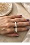 Stone Embellished White Ring - 2