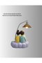 Decorative Led Night Light Resin Table Lamp with Reading Couple Figure - 3