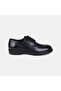 Men's Black Laced Leather Classic Shoes - 2