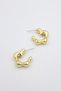 Glb-stl41414 hoop earrings - gold