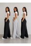 3-Piece Women's Seasonal Sweatpants (2 Pieces Black-Grey) Basic Oversize Daily Comfortable Cut, No Pilling - 2