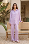 Shirt with Pleated Detail and Trousers Set 7496 Lilac - 4