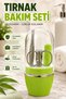 Green Manicure and Pedicure Set – Tweezers, Scissors, Nail Clippers, and File