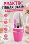 Pink Portable Manicure and Personal Care Set – Compact Design