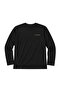Men's Large Size Black Form Printed Long Sleeve T-Shirt 3Xl-4Xl-5Xl-6Xl - 4