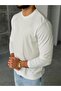 Stitching Detailed Cotton Basic Regular Sweat m - White - 2