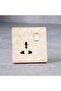 16A Universal Socket Aura Gold, Electrical Switch And Socket For Wall Installation