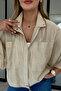 High Collar Oversize Stone Zipper Jacket - 2