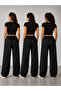 3-Piece Women's Seasonal Sweatpants (3 Pieces Black) Basic Oversize Daily Comfortable Cut, No Pilling - 3