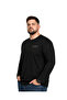 Men's Large Size Black Form Printed Long Sleeve T-Shirt 3Xl-4Xl-5Xl-6Xl - 2