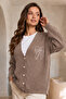 Bowknot Embroidered Knitwear Cardigan N514 Mink - 2