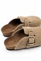 Bled Women's Suede Beige Orthopedic Sole Comfortable Fit Non-Slip Sole Soft Lightweight Daily Indoor Dowry Slippers - 3