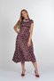 Women's Summer Burgundy Carla Bow Collar Detailed Maxi Dress 50402 - 6