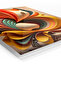Orange Black Brushstroke Abstract Metal Wall Art - 2